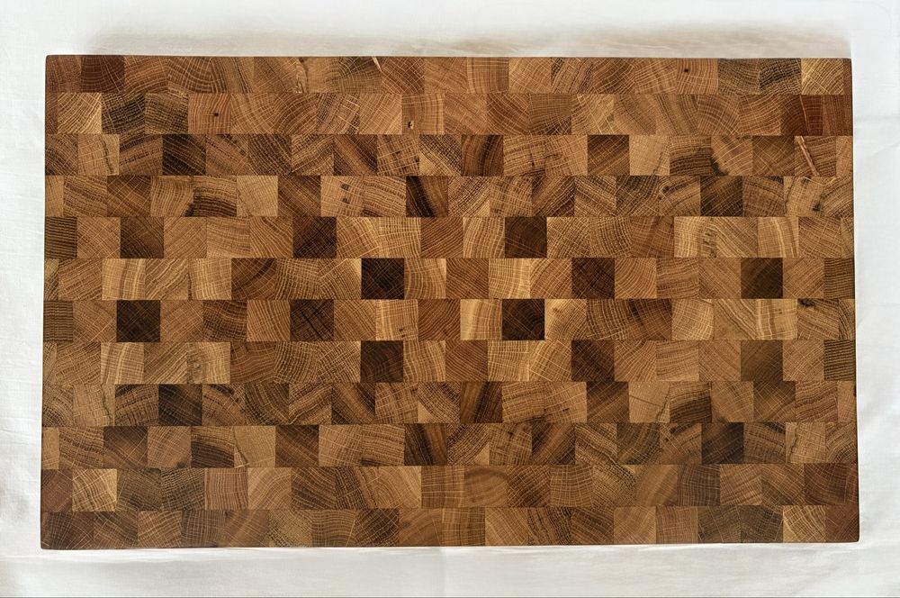 Луксозна енд грейн дъска за рязане, ръчна изработка