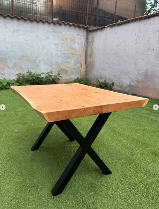 Masuta de cafea din stejar masiv | 80x60 cm | transport gratuit