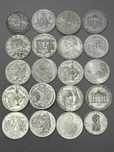 LOT 25 MONEDE ARGINT - 10 MARK - Germany - 385g. - Doar 5 lei/gr. !
