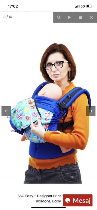 Sistem purtare ergonomic bebe (SSC Easy) + protectie iarna