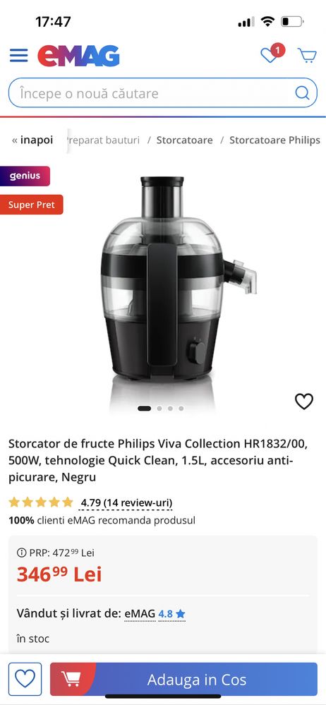 Vand storcator Philips