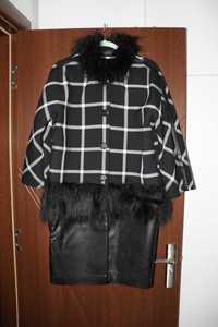 Разпродажба! Дамско палто Badoo с елементи от естествена кожа