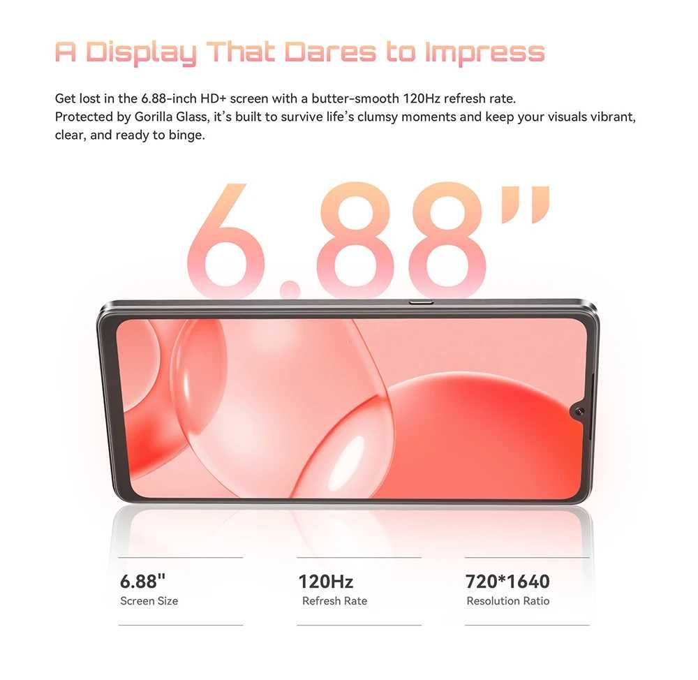 CUBOT X100 - 6.88", 8GB+8GB/256GB, 5100mAh, 64MP, Android 15