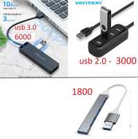 Переходник USB HUB Vention USB 3.0 для флешки