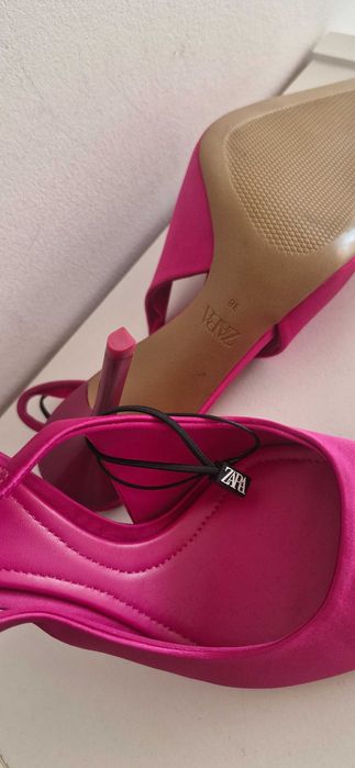 Zara Фуксия официални обувки на ток
