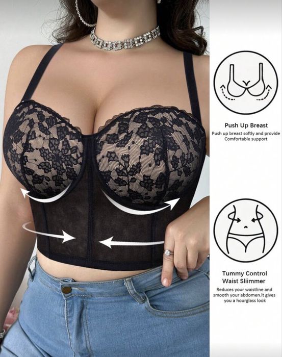 Сутиен / корсет с чашка D, E, F