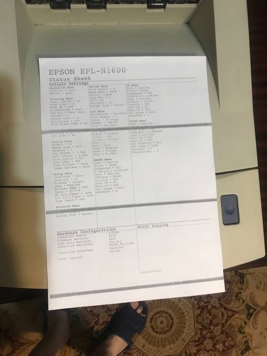 Продам принтер Epson EPL-N1600