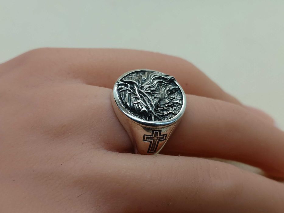 Inel cu chipul lui iisus – argint 925