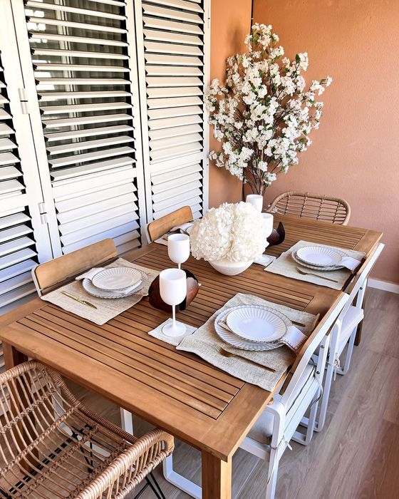 NOU Masă dining "CESANA", 180-240/100cm, lemn de acacia