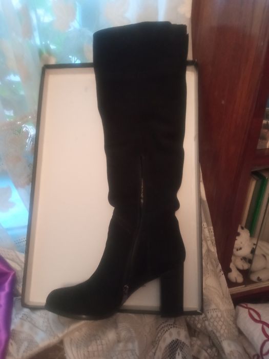 Продам сапоги замшевые (натуральная) демисезонные