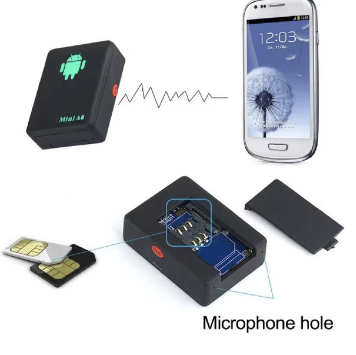 GPS mini A8,тракер за проследяване и подслушване