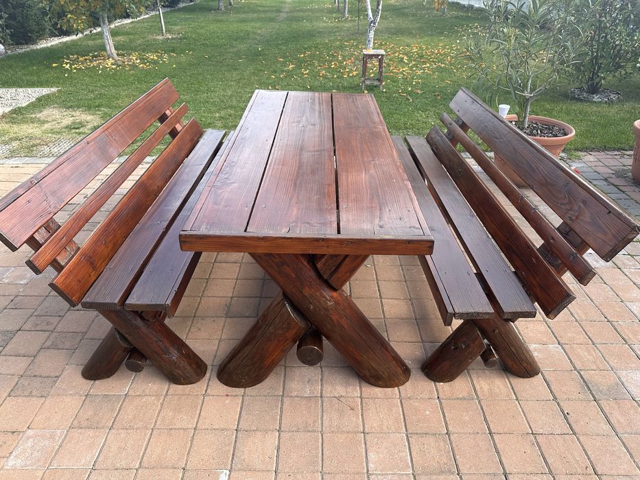 Set rustic(masa si bancute)