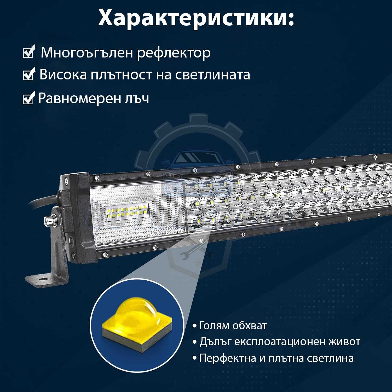 Мощен LED бар офроуд автомобили 405W светлини 4х4 джип атв осветление