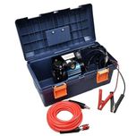Compresor HF portabil 12V cu un motor si cutie de transport