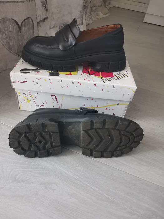 Mocasini piele neagra