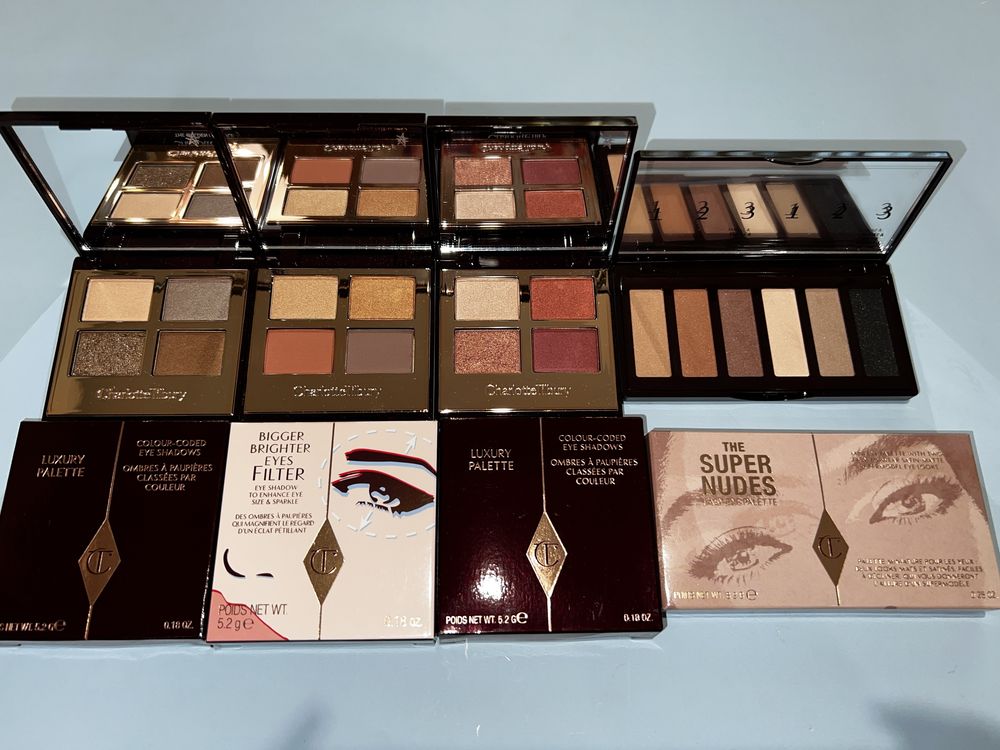 Палитри Huda,Natasha Denona,Charlotte Tilbury,ABH,Kylie,Too faced и др