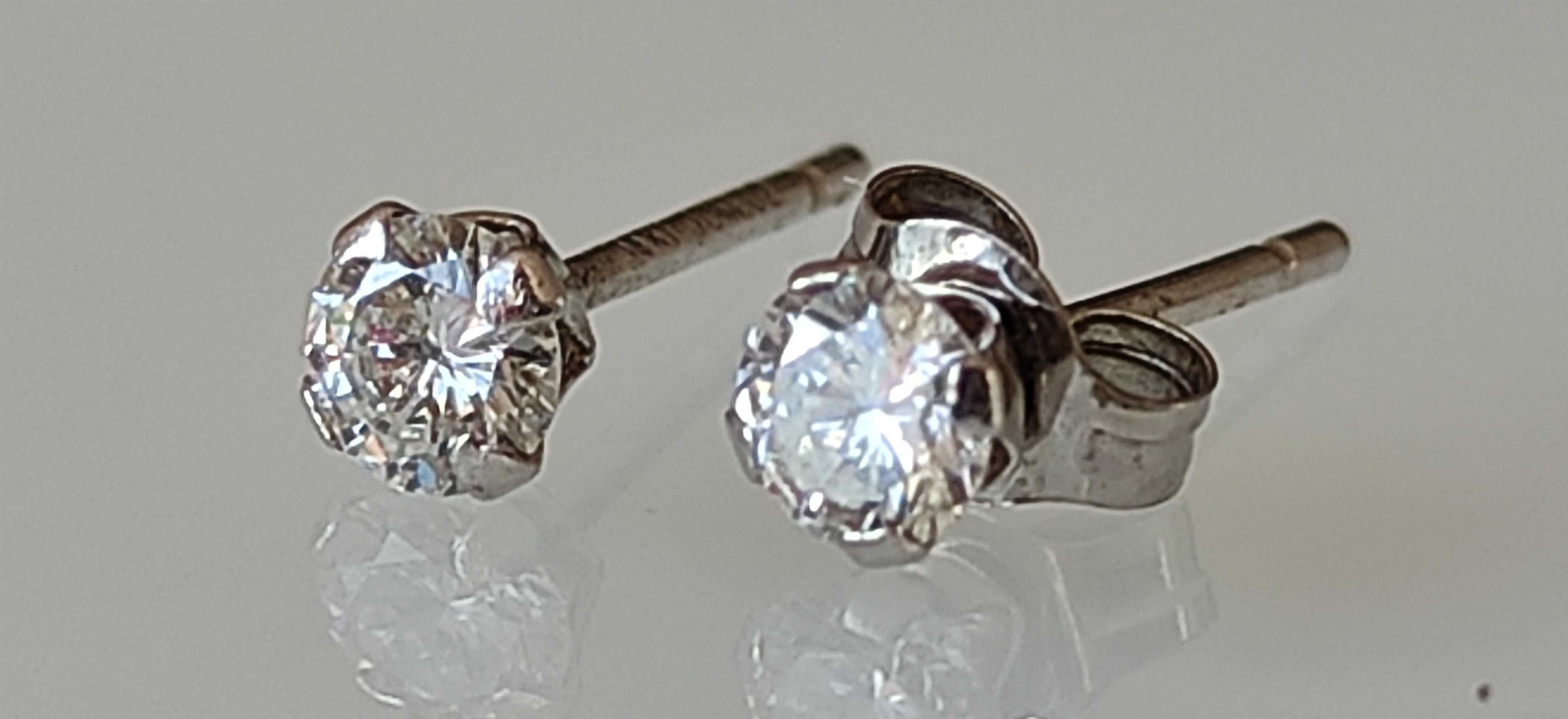 Cercei aur 14k cu diamante 0.35ct