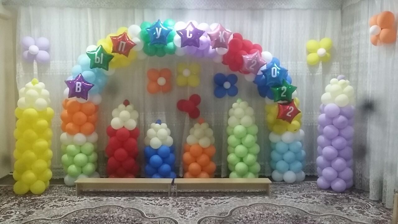 Оформление шарами выпускного