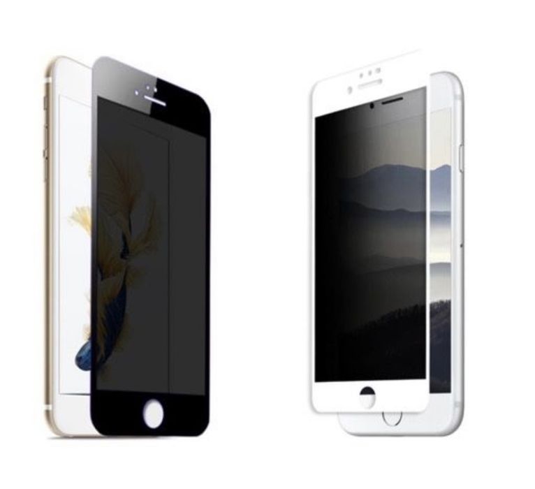 Folie Sticla Iphone 7 8 PLUS SE Anti Spy Maxcell Glass Alba / Neagra