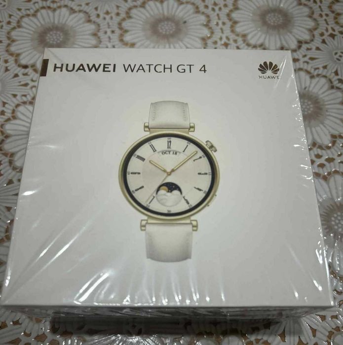 Чисто нов HUAWEI WATCH GT 4 WHITE White Leather Strap 41 MM.