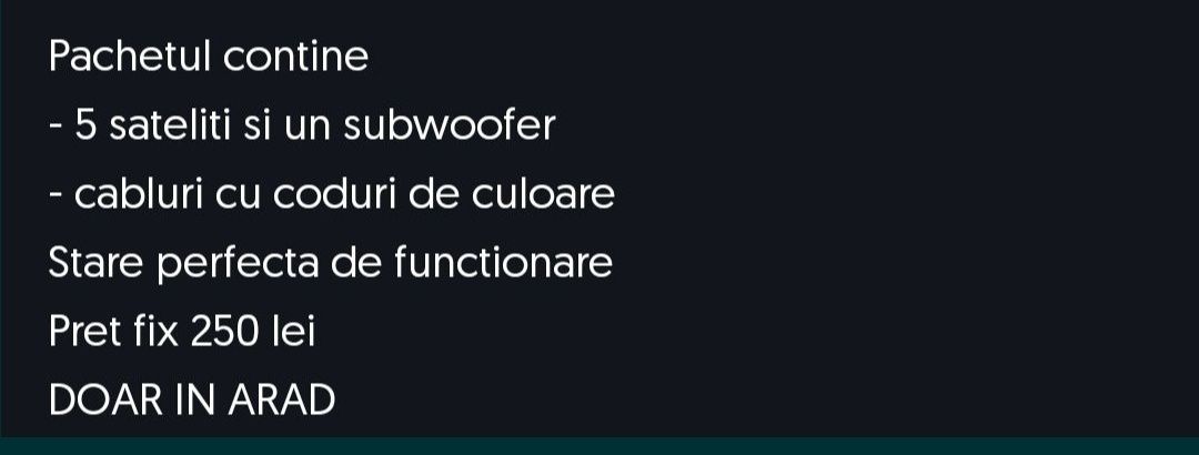 Vând sistem audio stare foarte bună merită văzută adusă din Germania