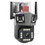 Camera de supraveghere tripla WIFI, 12MP, 32 GB, PTZ, CCTV, zoom 10x
