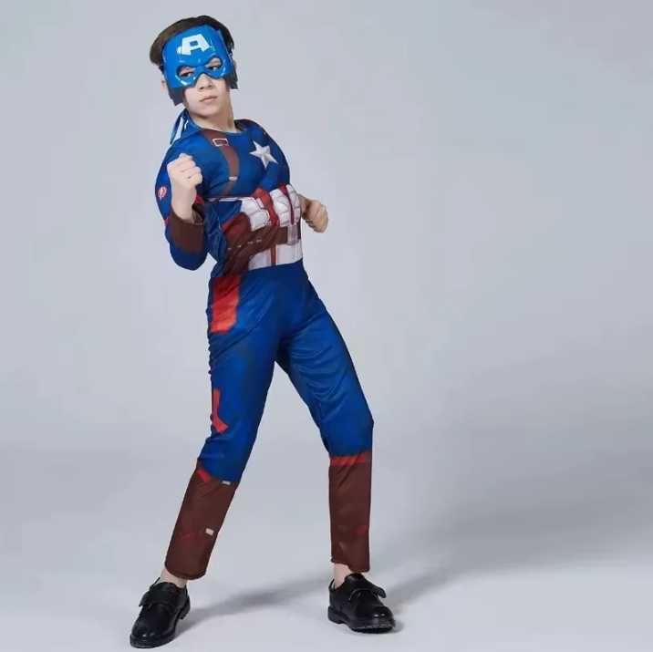 Детски парти костюм на Капитан Америка с щит на Capitan America