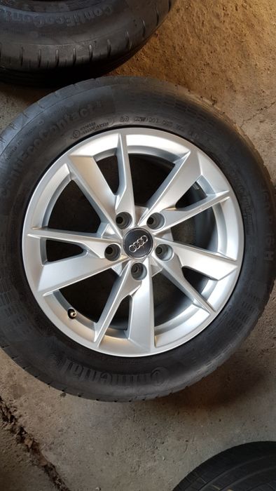 4бр. оригинални джанти Audi 16" 5x112 | летни Continental 205/60/16