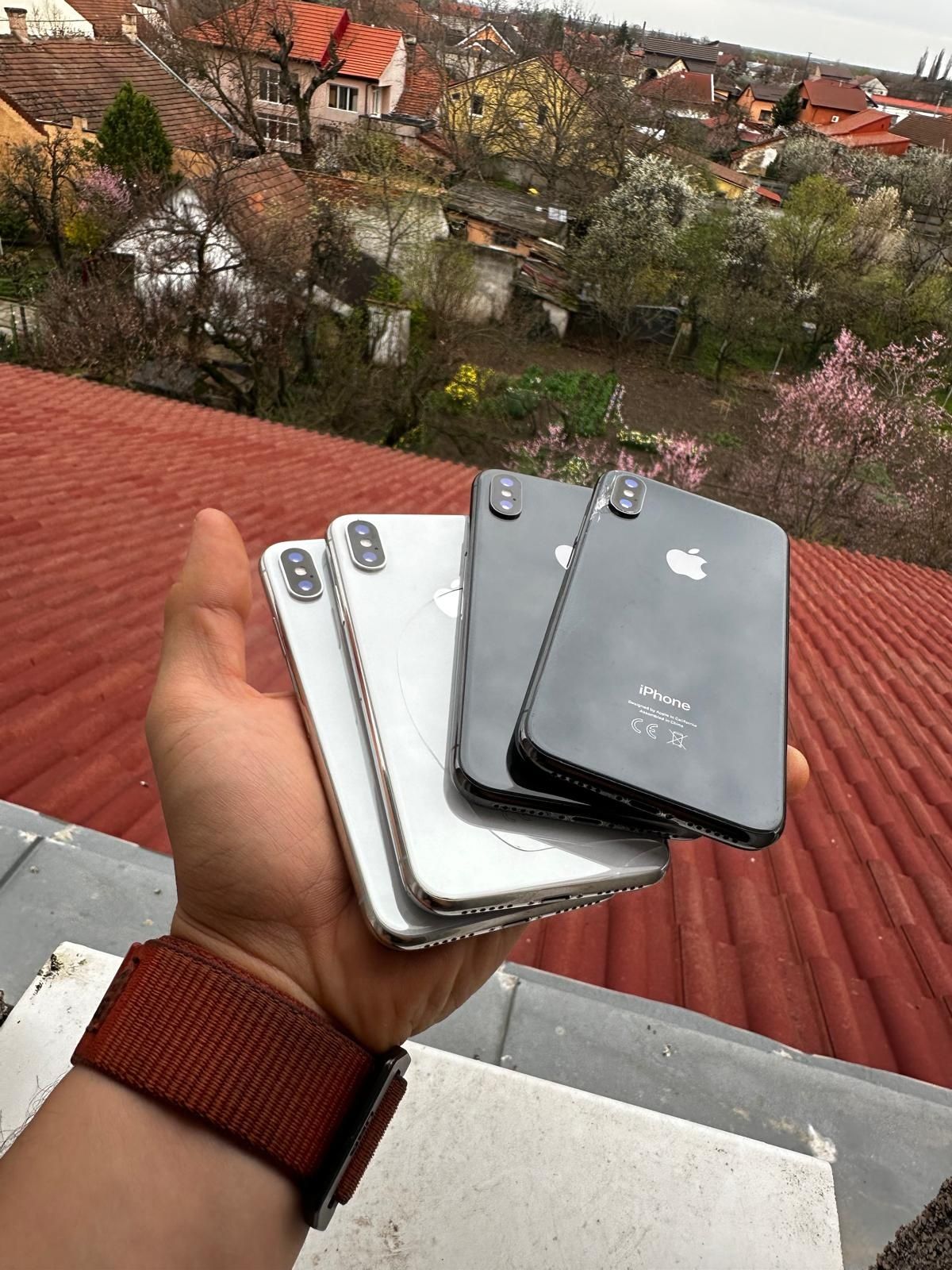 iPhone X Grey/Silver, memorie 256GB, baterie 100%, IMPECABILE/FISURATE