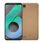 Телефон  LG Q6 с кожаным чехлом