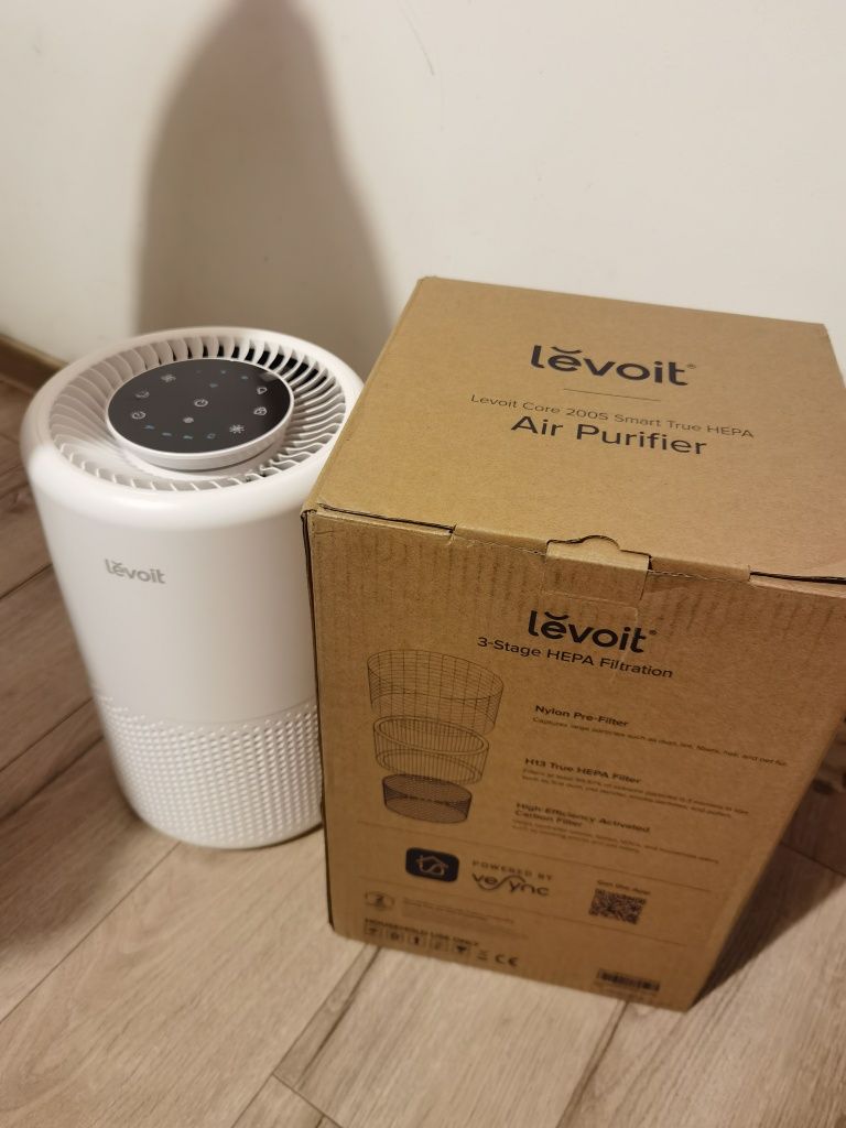 Purificator Aer Smart Levoit Core 200S Wi-Fi, Filtru True HE