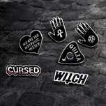 Set 6 Pins Insigna Brosa Badge Pin Bijuterie Punk Rock Gothic Witch