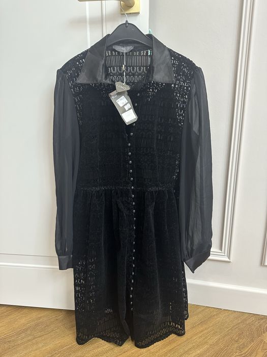 Черное   платье миди