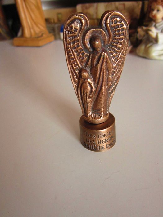 Inger pazitor miniatura bronz masiv handmade Germania'60 cadou rar