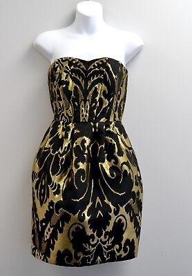 Rochie H&M negru cu auriu, marimea Xs