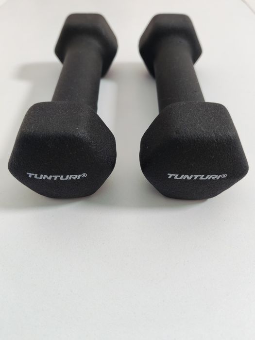 Set gantere neopren Tunturi, 1 kg, 2 kg noi.