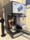 Espressor Manual cu Lapte Prima Latte Argintiu Breville