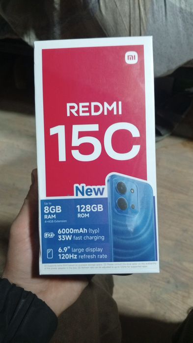REDMI 15 C 2025 yil yangi 1soat ishlatildi