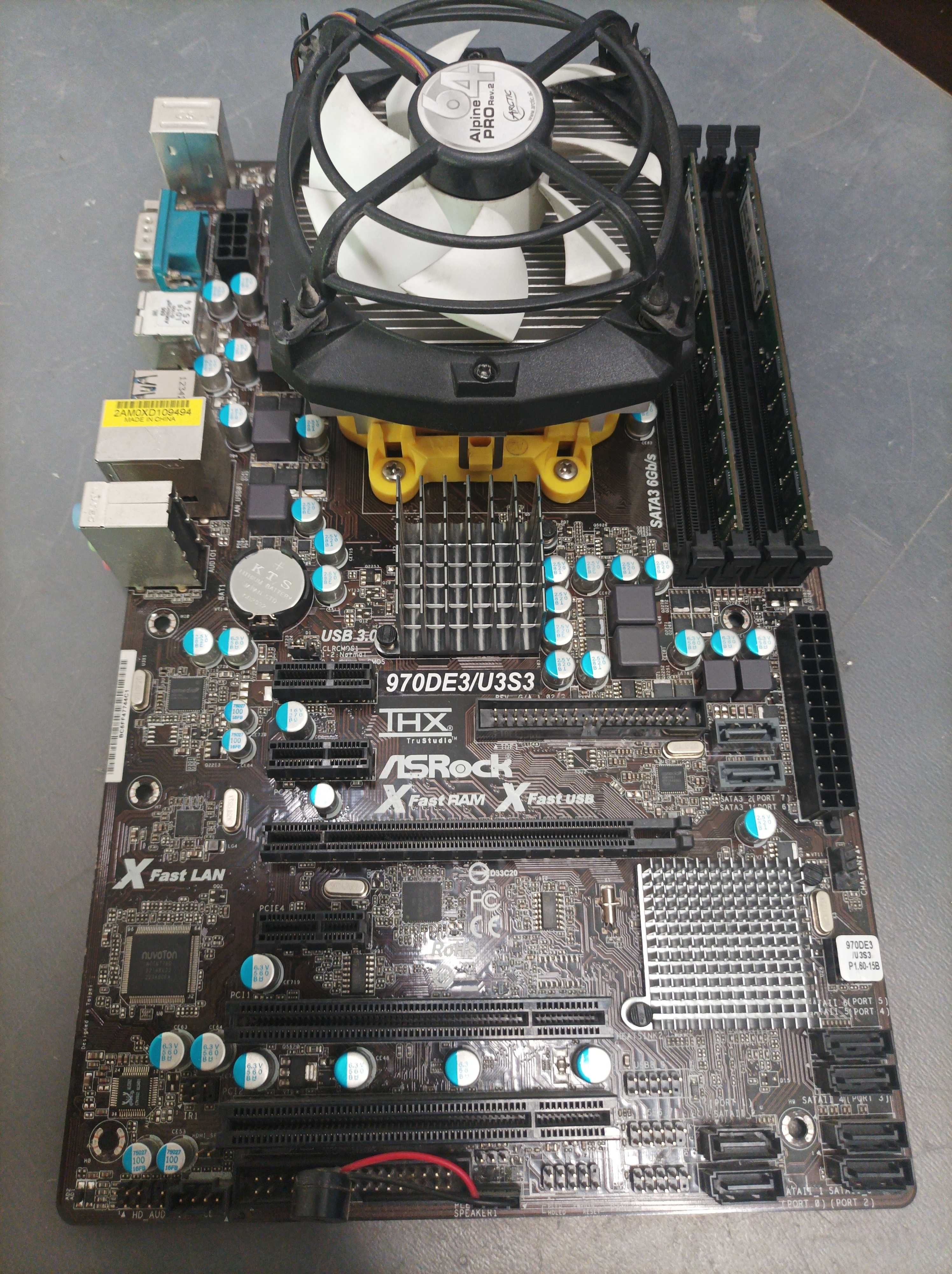 Дъно ASROCK 970DE3/U3S3 +AMD FX-6300 +16gb AM3+