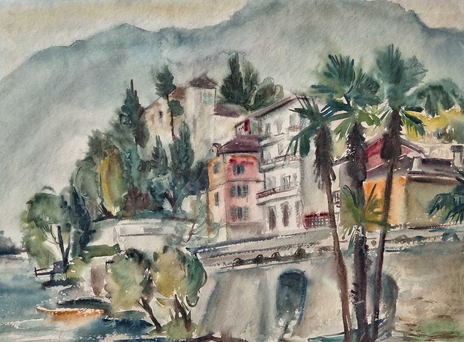 Tablou vechi acuarela  - nesemnat