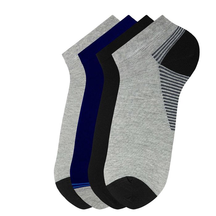 Памучни унисекс 4 чифта къси терлици нестягащ ластик,безшевен завършек