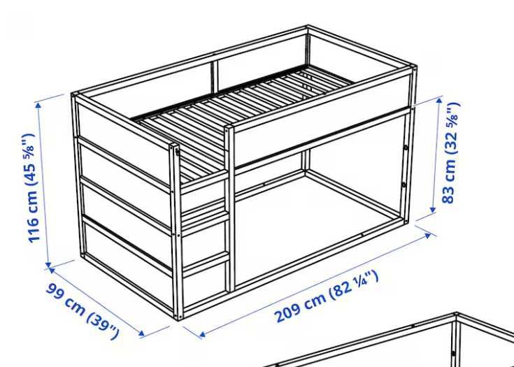 Pat reversibil Ikea, alb/pin, 90x200 cm