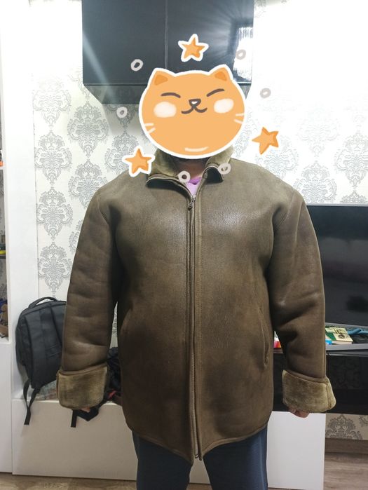 Натуральная мужская дубленка Размер 64-68