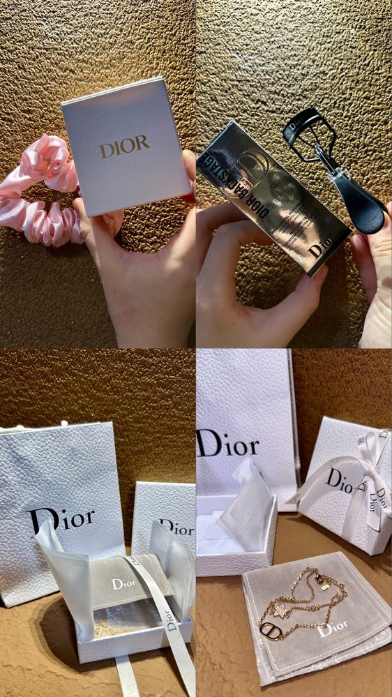 Подарок на 8 марта на день рождения Dior сумка браслет блокнот косме