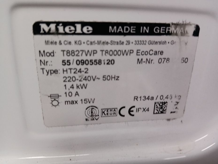 Комплект пералня и сушилня с термопомпа Миеле Miele 2 години гаранция