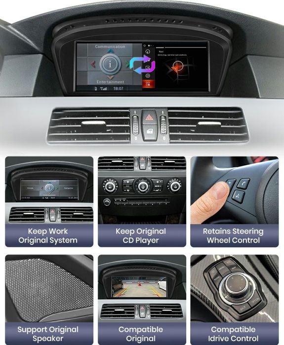 Navigatie Android dedicat pt. BMW Seria 5 E60, E61, E63, E64, E90, E91