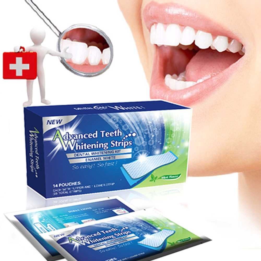 Топ цена! Ленти за избелване на зъби 28 броя Advanced Teeth Whitening