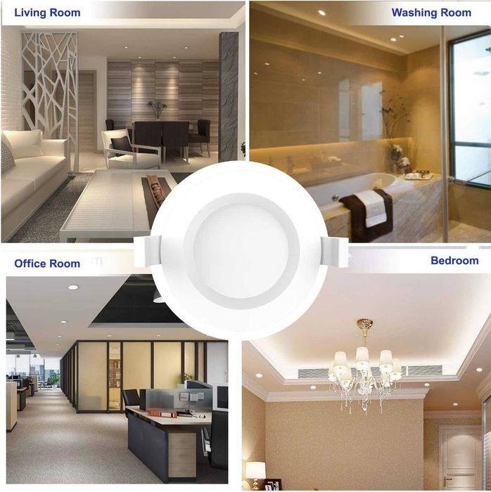 Spot LED Incastrat 8W IP44 Lumina Calda 95mm