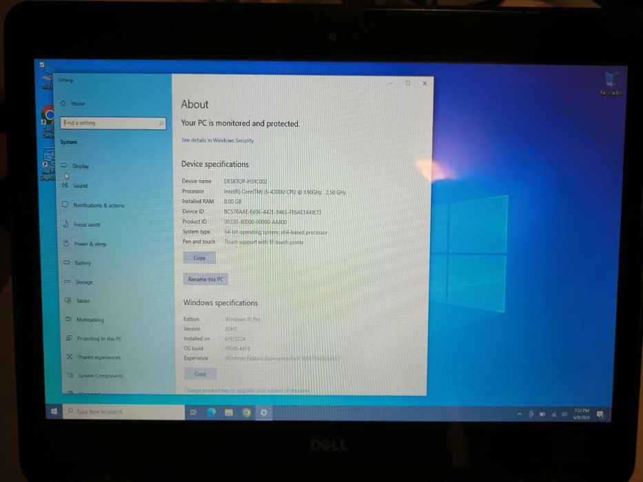 Laptop Dell Latitude E5440 touch screen