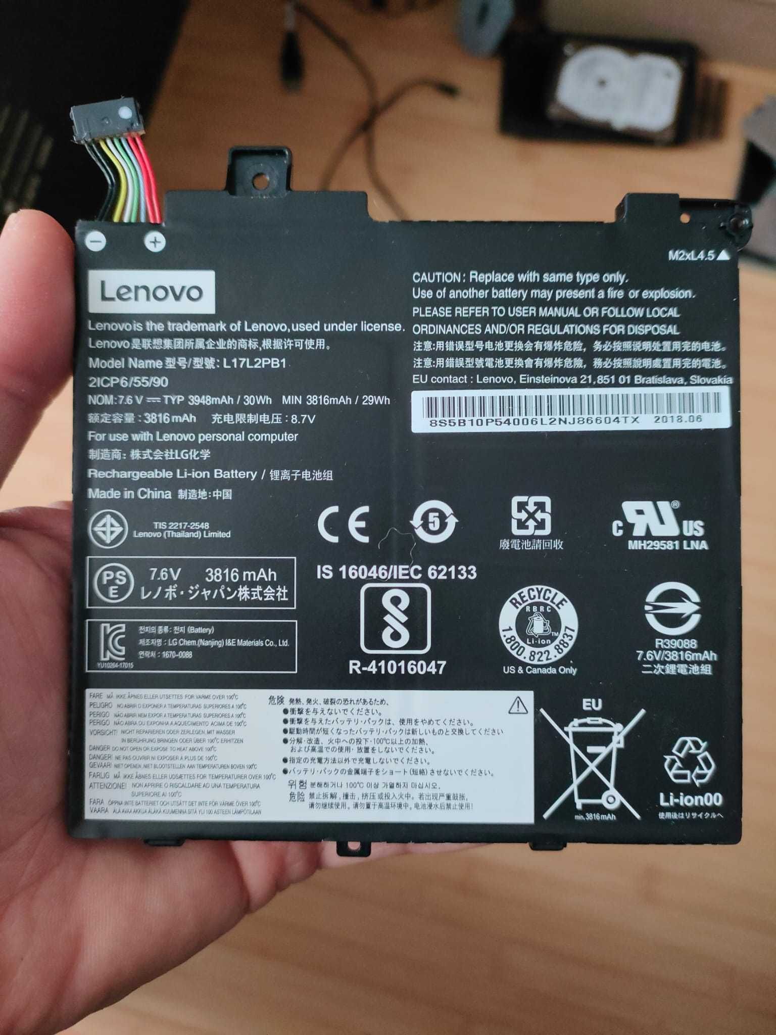 Baterie Lenovo L17L2PB1, L14M2P24 Originala 30Wh
